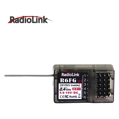 Radiolink 2.4G 6-ch gyro integrated receiver R6FG for RC6GS, RC4GS, RC4G, RC3S, T8FB transmitter