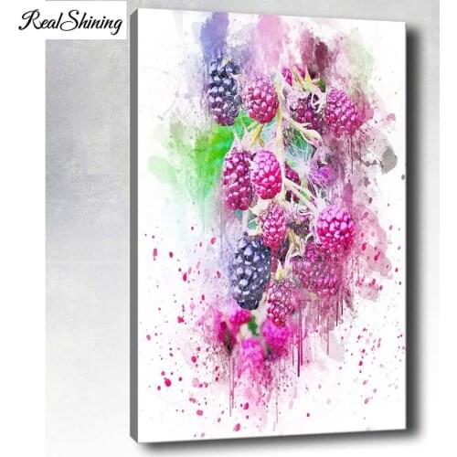 Diamond painting Mulberry fruit Food diamond embroidery full square round 3 d cross stitch rhinestone mosaic Triptych F465