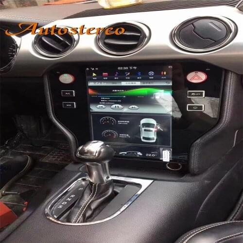 4+128GB Android 9.0 For Ford Mustang 2015-2019 Tesla style Car GPS Navigation Car Stereo Headunit Multimedia Player Auto Radio