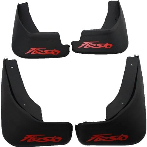 FOAL BURNING 4 PCS/SET PP Mudflaps Mud Flaps Front Rear Mudguards Fender for Ford Fiesta Sedan Hatchback 2009 - 2016 Acc