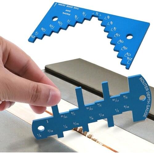 Woodworking Tools Measuring Ruler Depth Measurement Height Gauge Aluminum Alloy Angle Ruler HY165