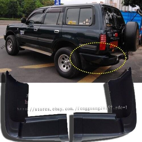 For Toyota Land cruiser LC80 FZJ80 2pcs ABS black Rear Bumper Spats Caps 1990-1997