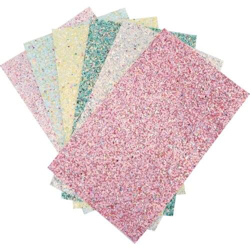 HSDCraft 20*34cm A4 Colorful Chunky Synthetic Leather for Diy