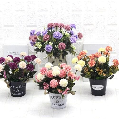 34cm Simulation Hydrangea Decorations Artificial Flowers home Hotel Decor Wedding Hall Decoration Hydrangea Fake Flowers