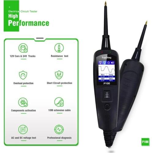 JDIAG P100 New Generation Power Probe Circuit Tester Electrical System Diagnostics Tool Powerscan PT 100 Original topdiag