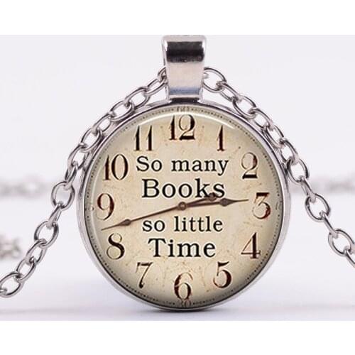 Classic Clock Dial Cherish Time Reading Round Glass Pendent Necklace for Women Men Girls Kids Neck Collar Jewelry Gift Wholesale