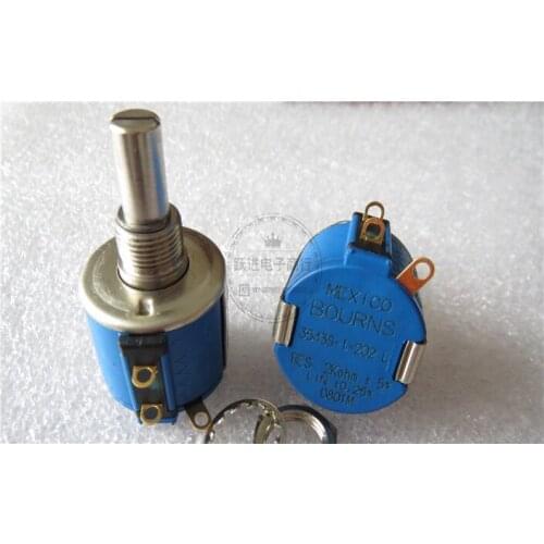 Original new 100% 3543S-1-202L 2K multi-loop 3-loop golden foot potentiometer handle length 20MMX6.3MM (SWITCH)