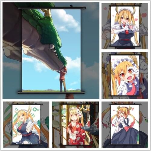 Miss Kobayashis Dragon Maid Tohru HD Print Wall Poster Scroll