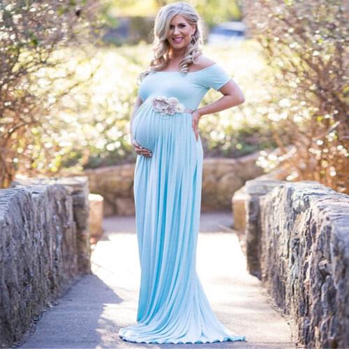 Women Pregnant Maternity Dress for Photography photo shoot Summer Short Sleeve Mesh Sheer Long Dress Pregnancy Clothes