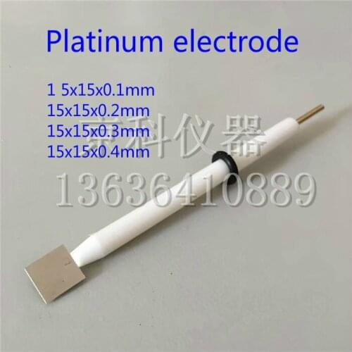 Platinum plate electrode. Auxiliary electrode. Electrochemical contrast electrode. The purity of platinum tablets is 99.99