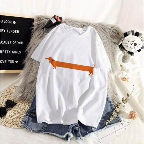 Graphic tees tops Unique dog tshirts women funny t shirt white Tops casual short Camisetas Mujer_T-Shirt