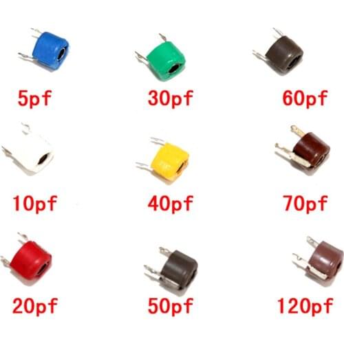 20pcs JML06-1 6mm 5PF 10PF 20PF 30PF 40PF 50PF 60PF 70PF 120PF trimmer Adjustable capacitor 5P 10P 20P 30P 40P 50P 60P 70P 120P