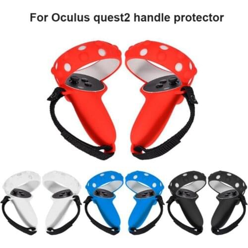 Touch Controller Silicone Grip Cover with Adjustable Hand Strap For Oculus Quest 2 VR Protective Accessories Adjustable Starp