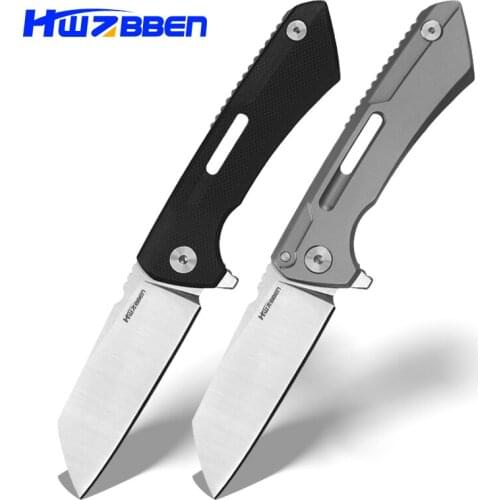 HWZBBEN D2 Folding Knife Outdoor Hunting Knife Military Tactical Survival Self defense Pocket Knives Multitool Outdoor Jackknife