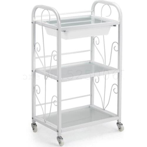 Special Package Mail Beauty Salon Tool Car Three-storey Medical Cart Beauty Salon Trolley Nail Rack Put Beauty Basin