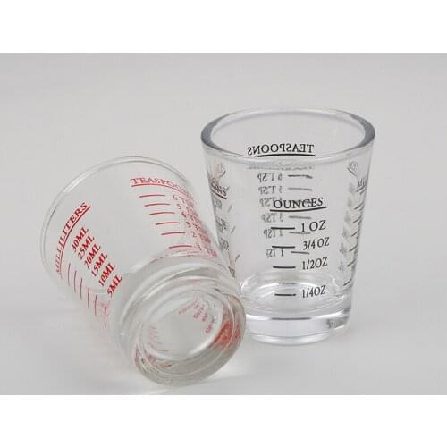 30 ML Glass Measuring Cup With Scale Shot Glass Liquid Glass Ounce Cup baking tools kitchen appliances