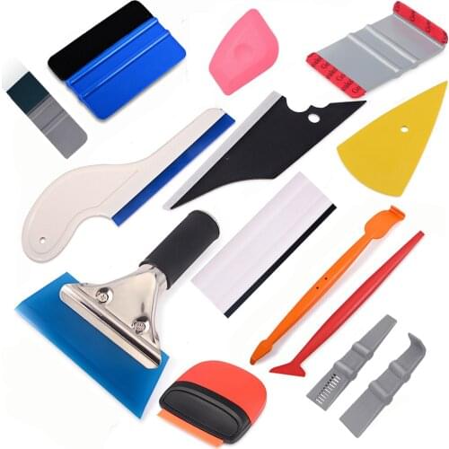 EHDIS Vinyl Auto Wrap Tools Kit Carbon Fiber Foil Film Decal Wrapping Scraper Remover Tool Window Tint Magnetic Stick Squeegee