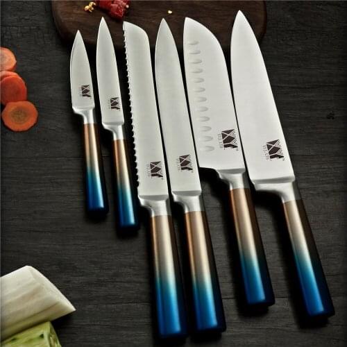 ZEMEN Japanese Kitchen Knives 8 Inch Chef Knife Set Chef Knife Sharp Santoku Boning Utility Fruit Knife High Carbon Steel Slicer
