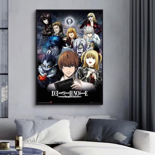 Japanese Anime Death Note Classic Anime Canvas Painting Posters and Prints Wall Art Pictures for Living Room Home Decor Unframed