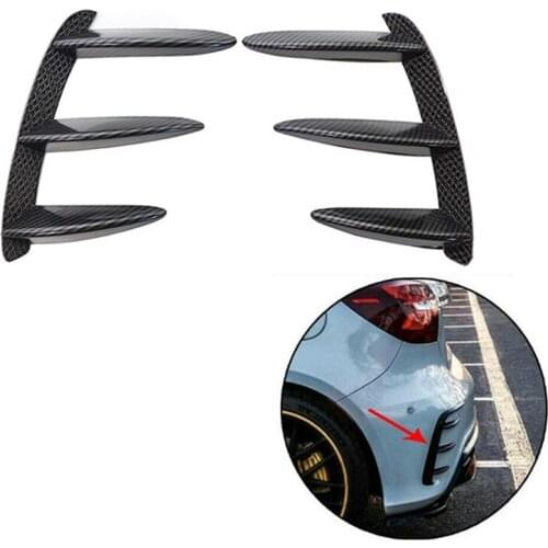 Carbon Fiber Rear Bumper Lip Spoiler Canards Vents for Mercedes Benz W176 A200 A250 A45 AMG Car Accessories