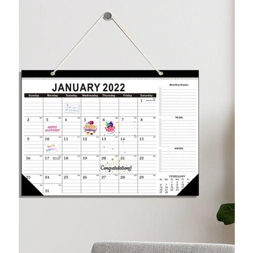 2022 Year Annual Plan Calendar Daily Schedule Wall Planner Kawaii Stationery Study Planning Learning