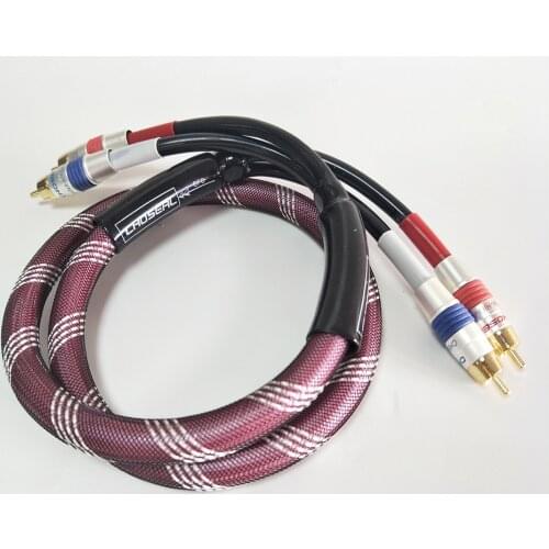 Choseal Q820 RCA audio cable Audiophile CLEARANCE SALE!!! Stereo interconnect hi-fi cables 24K Gold-plated OD13mm
