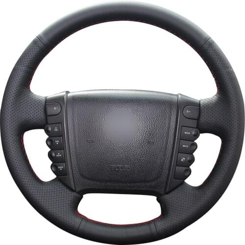 Black Synthetic Leather Car Steering Wheel Cover for Ssangyong Rexton Rexton W Rodius
