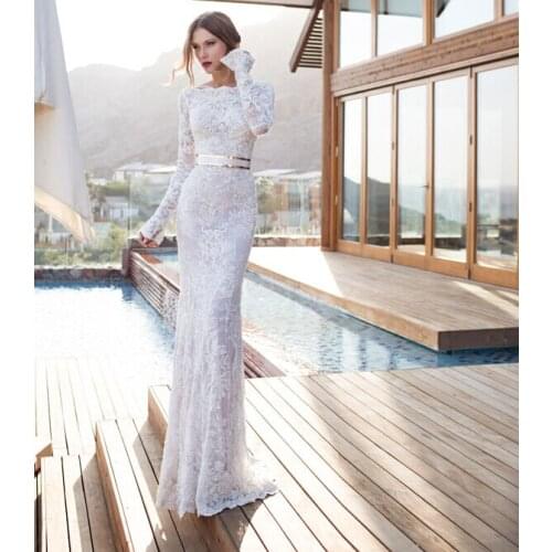 Pure White Lace Bridesmaid Dresses Full Strapless A-Line Floor Length Off the Shoulder Natural 2015 Custom Made New Arrival