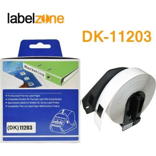 1Rolls DK-11203 17mm x 87mm Thermal Paper Compatible for Brother Label Printer White Paper DK11203 DK Paper 203 for QL-500