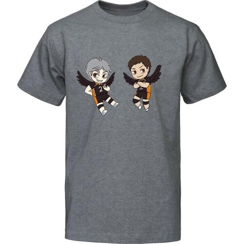 Men Haikyuu Hot Summer Tshirts T Shirt Japanese Hip Hop Round Neck Tops Volleyball Club T-Shirts Shirt Anime Short Sleeve Tees