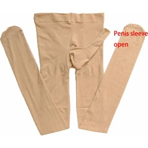 Women Sexy 120D Tights Open Penis Sleeve Elastic Warm Pantyhose With Unisex Stockings Hosiery 2018