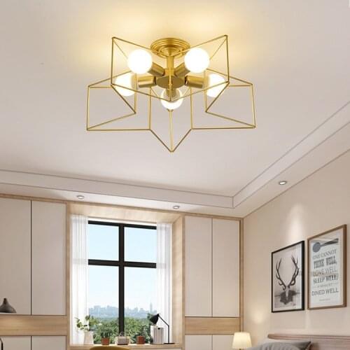Lamps and lanterns of study of all copper star bedroom lamp corridor balcony lamp light simple atmospheric restaurant