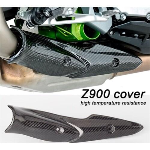 Motorcycle Modified Exhaust Pipe Anti-scald Carbon Fiber Cover Z900 2017-2019 Exhaust Pipe Baffle Carbon Fiber Shell