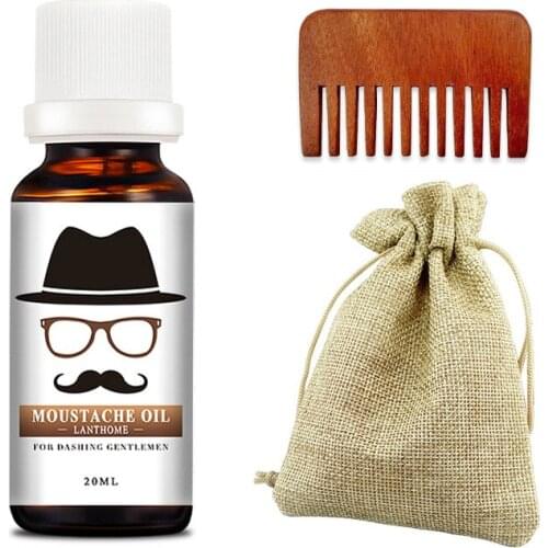 Men Beard Care Kits Men Beard Kit Styling Tool Beard Essence Oil Comb Moustache Balm Moisturizing Styling Beard Care Tool