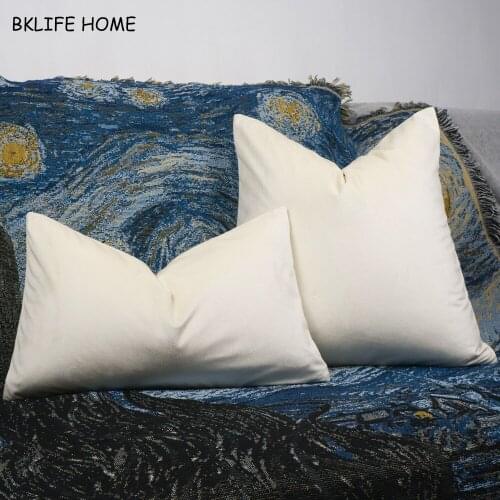 Bright Beige Velvet Cushion Cover Pillow Case Lovely Soft Pillow Cover No Balling-up Without Stuffing