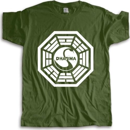 New fashion t-shirt cotton tees LOST DHARMA INITIATIVE HANSO FOUNDATION SWAN STATION T SHIRT brand top tees unisex teeshirt