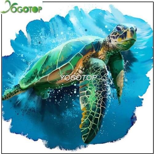 New Hot Sale Paintings Turtle diy 5d diamond painting cross stitch full Square round drill Resin Diamond Embroidery Kit YY3001