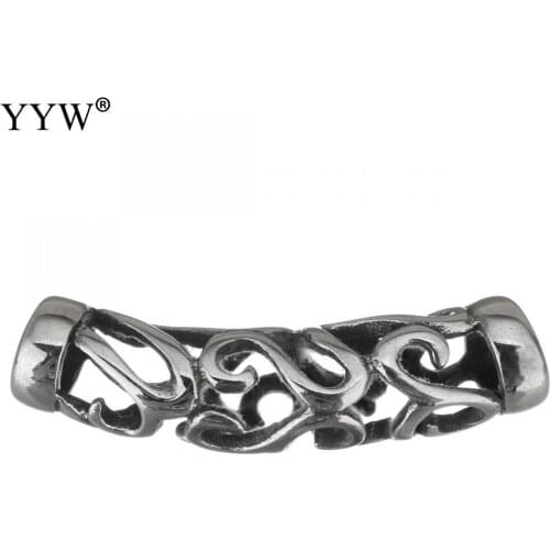 New Vintage Stainless Steel Bracelet Connector Findings 20PCs/Lot 7mm Hole for DIY Retro Bracelet Jewelry Accessory