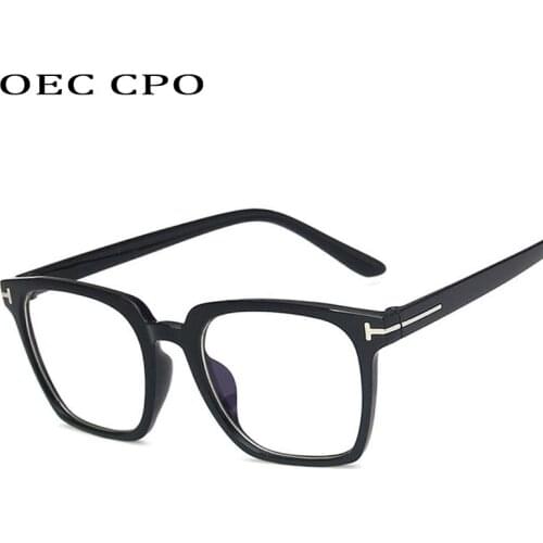 OEC CPO New Design Square Clear Glasses Women Vintage Eyeglasses Man Square Plastic Eye Spectacle Frame Clear Lens Unisex O526