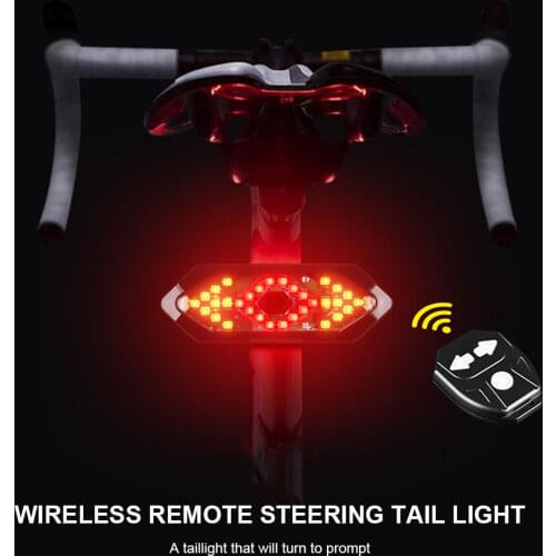 Bike Warning Taillight Remote Control Waterproof USB Rechargeable Bright Safety Warning Bike Modificationn Accessories