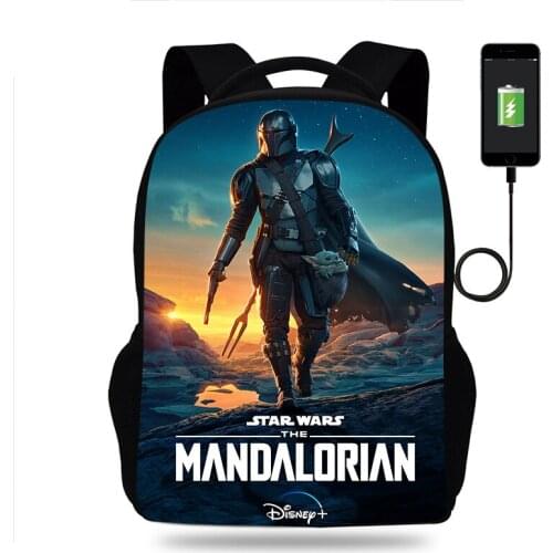 Babyyoda Backpack The Mandalorian Students School Bags USB Charge Teenager Girls Boys School Backpack Children Shoulder Bags