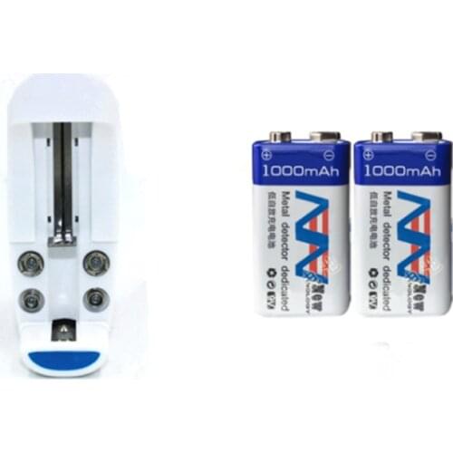 SHSEJA 1000mAh SUPER BIG 9V li-ion lithium 9 Volt Batterie Hersteller garantie+1PCS 2-slot smart 9V AA AAA 18650 battery charger