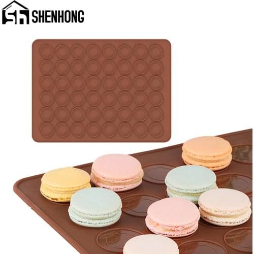 SHENHONG Biscuits Macaron Silicone Pad 2 Types Cookies Mold DIY Puffs Pastry Baking Mat Kitchen Tools Party Dessert Bakeware