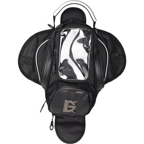 Motorcycle Tank Bag, Water Resistant Magnetic Gas Oil Fuel Tank Pack w/ Big Window Cell Phone Storage Pouch Touchscreen