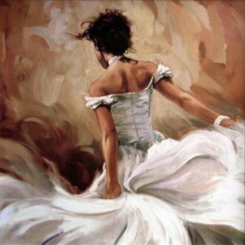 Dancing People Art Oil Painting Flying figure Woman Canvas Hand painted