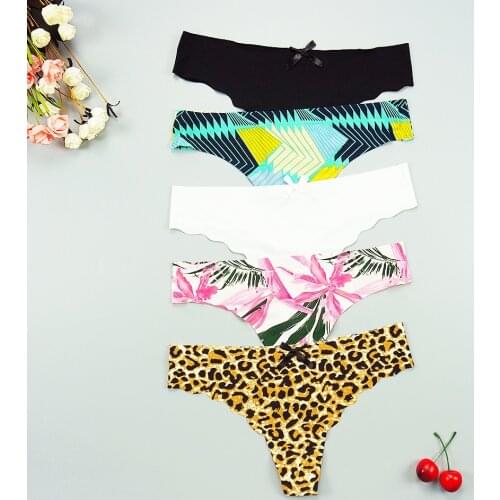 Women Sexy Lingerie Temptation Low-waist Panties Beach UnderpantsThong No Trace Breathable Underwear Female G String Intimates