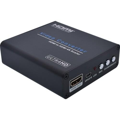 HDMI to HDMI 4K Scaler amplifier HDMI down/upscaler with Zoom+aux audio 3D 1080P for PS4 PS3 HDTV Blue-DVD