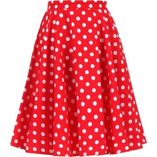 2021 New Fashion Floral Vintage Plus Size Swing Skirt Retro Flowers Print Midi Skirts Womens High Waist Cotton A Line Skirt