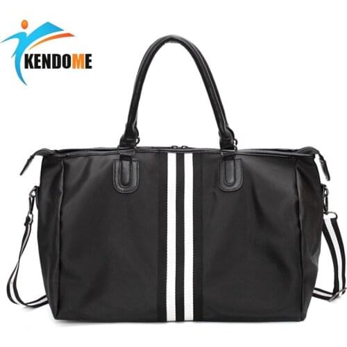 Women Mens Waterproof Outdoor Sports Training PU Leather Gym Shoulder Bags Travel Fitness Bag Portable Multi-function Handbags