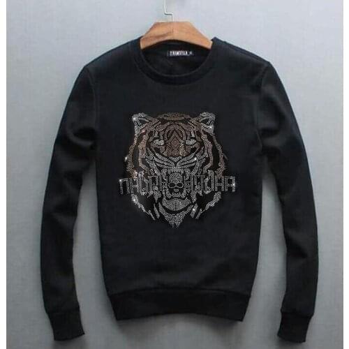 Diamonds design Winter thick design hoodies Man sweatershirtt 2021 Rhinestone long Sleeve hoodies new arrive